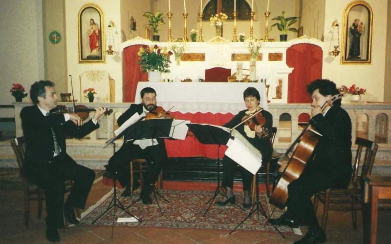Musica Ricercata quartet: Michael Stüve, Igor Polesitsky, Claudia Wolvington, Michele Tazzari